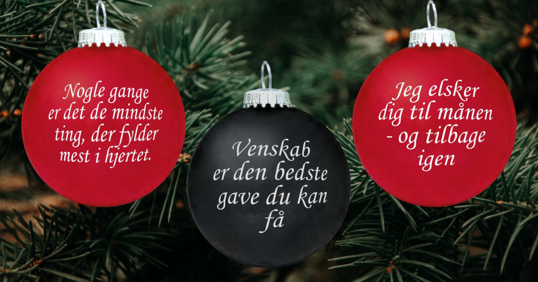 Julekugler med Citater