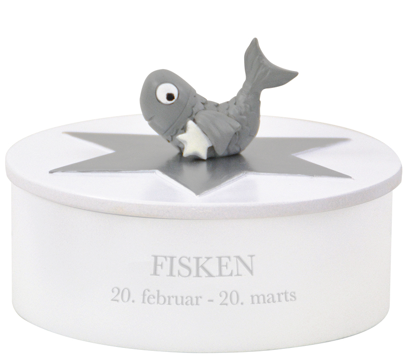 Smykkeskrin med stjernetegn-Fisken-med navn