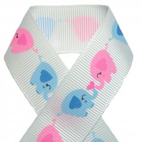 Grosgrainbnd - Elefanter