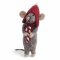 Filtet gr mus med sukkerstang fra Gry & Sif, 12 cm