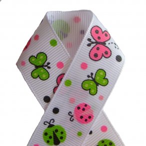 Grosgrainbnd - Sommerfugle