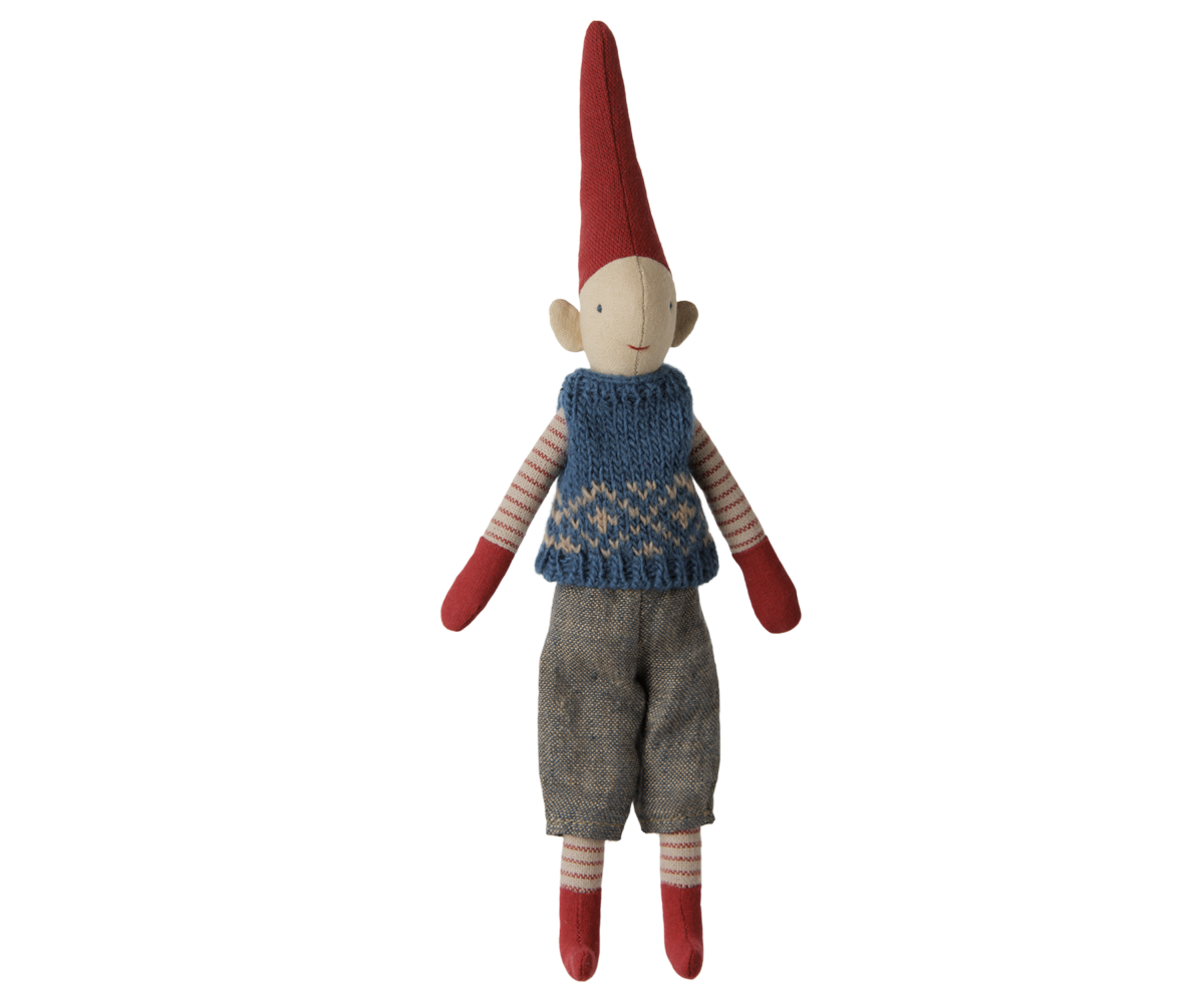 Pixy Wichteljunge von Maileg, Gr��e 1 - Blaue Strickweste