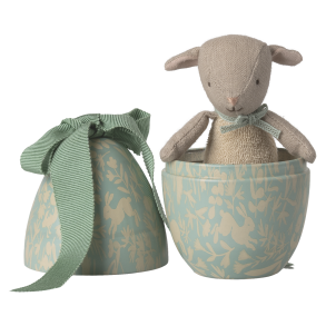 P�ske�g i Mint med Lam fra Maileg, Small - med/uden navn