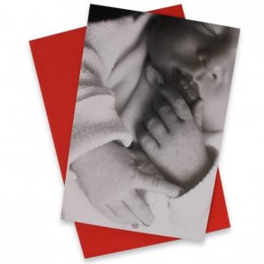 Tillykkekort med sovende baby