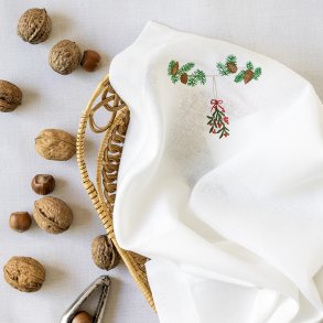 Juleserviet med Mistelten