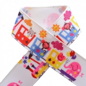 Grosgrainbnd - Tog med dyr