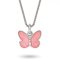 Halskde med rosa sommerfugl fra Pia & Per