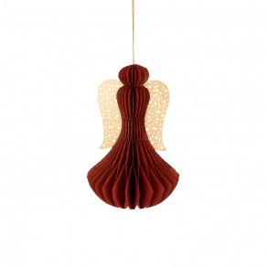 Engel  i genbrugspapir - Rhododendron Red - 12,5 cm