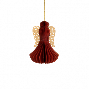 Engel  i genbrugspapir - Rhododendron Red - 7,5 cm