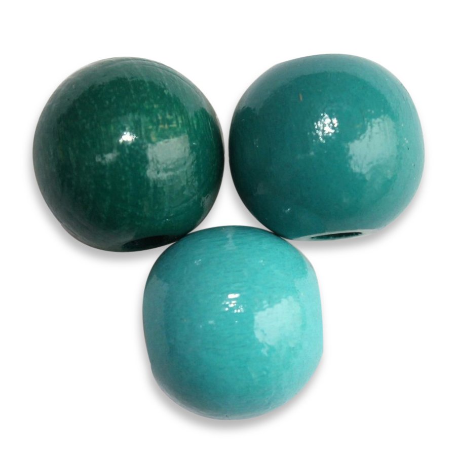 50 stk. 10 mm perlemix tr�perler Turkis