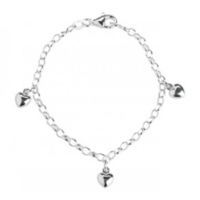 S�lvarmb�nd med 3 hjerter