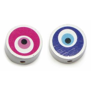 6 stk. Trperler - Bl je/rd je - Blandet