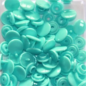 Trykknapper i plast - Runde - Aqua