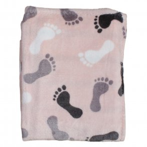 Babytppe i lyserd fleece - med/uden navn - Fdder