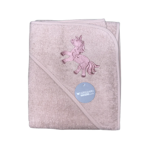 Badeslag i frotte med enhjrning-100 x 100 cm-med/uden navn