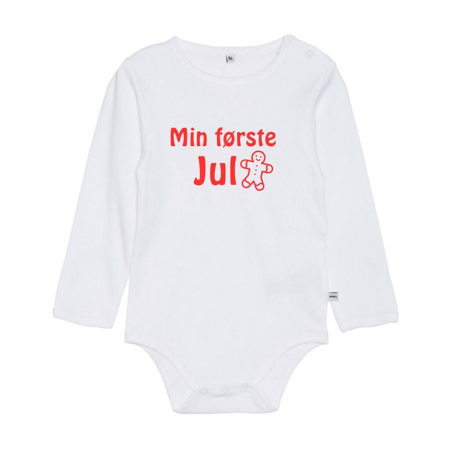Min frste jul - Hvid body, lange rmer