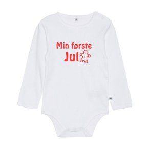 Min frste jul - Hvid body, lange rmer