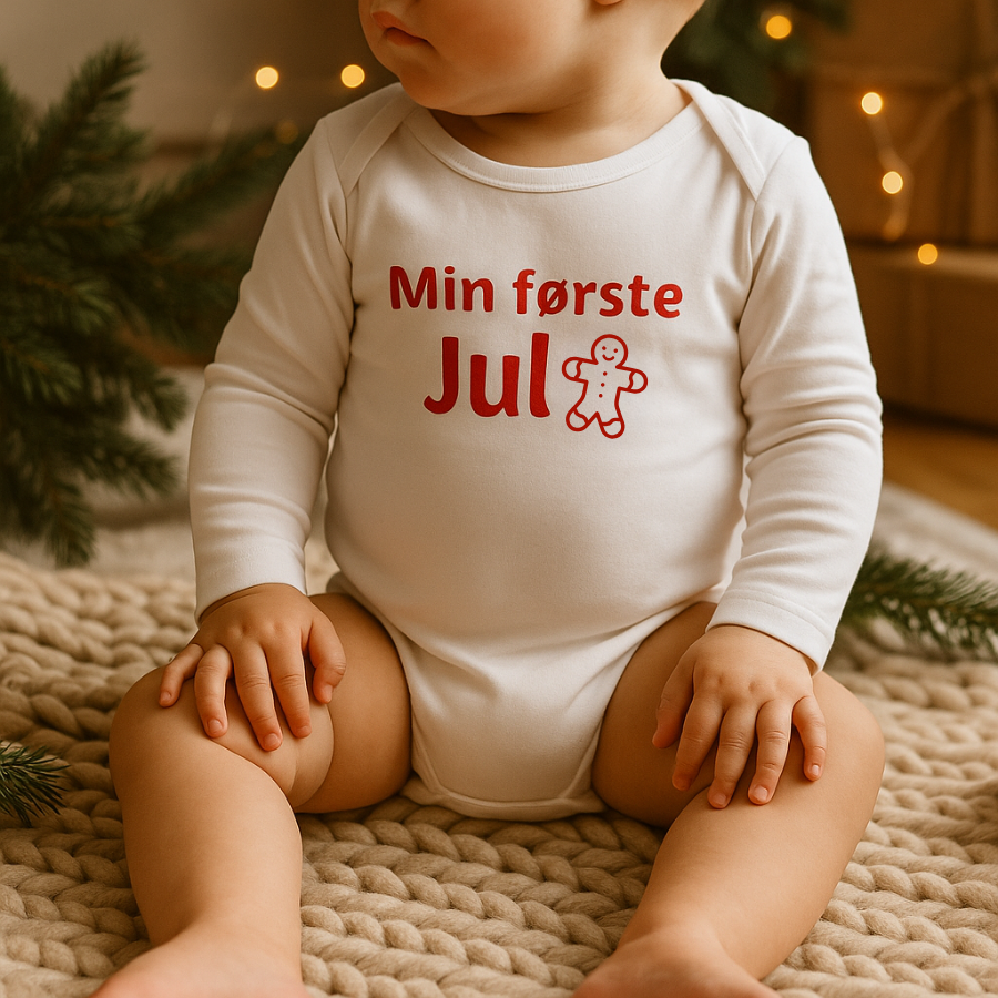Min f�rste jul - Hvid body, lange �rmer