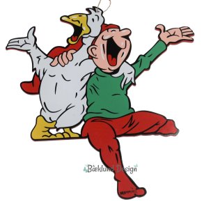 Bramming kravlenisse i tr 40 cm - Glad nisse og gs