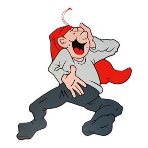 Bramming kravlenisse i tr, Glad nisse, 25 cm