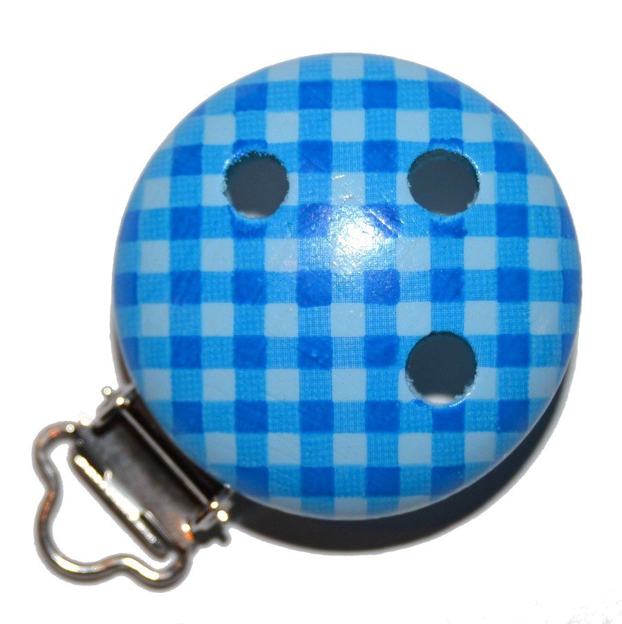 Tr�clips med motiver Bl� med lysebl� tern