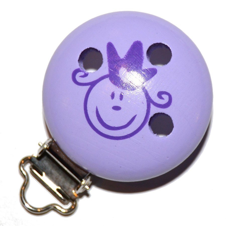 Tr�clips med motiver Lyslilla med lilla prinsesse