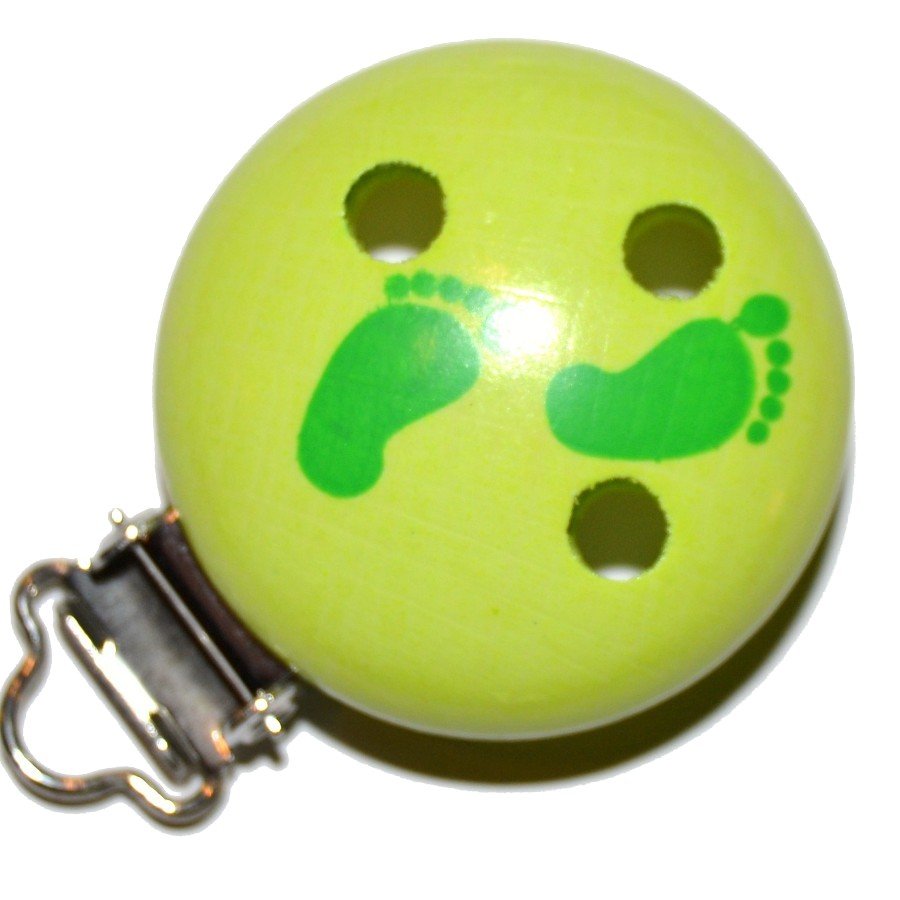 Tr�clips med motiver Limegr�n med gr�nne f�dder