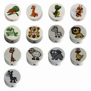 5 Stk. trperler - Dyr - Lodret - Blandede