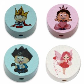 5 stk. Trperler Eventyr - Lodret - Blandet