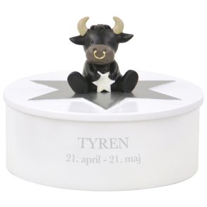 Smykkeskrin med stjernetegn-Tyren-med navn
