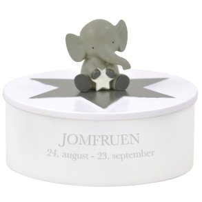 Smykkeskrin med stjernetegn-Jomfruen-med navn