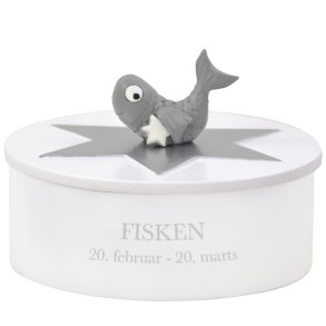 Smykkeskrin med stjernetegn-Fisken-med navn