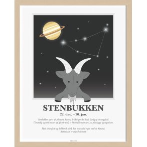 Brneplakat med stjernetegn fra Kids by Friis - Stenbukken