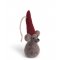 Filtet julemus med rd hue fra Gry & Sif, 10 cm