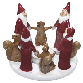 Nissering med nisser og egern