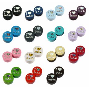 5 stk. Trperler - Love - Vandret - Blandet