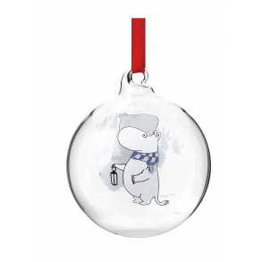 Mumitrolde julekugle - Mumitrolden med halstrklde - 7 cm - Med navn