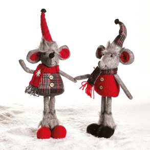 Julemus krester m/ lange ben (2 stk)