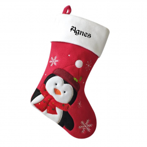 Julesok-Pingvin-Rd-med/uden navn