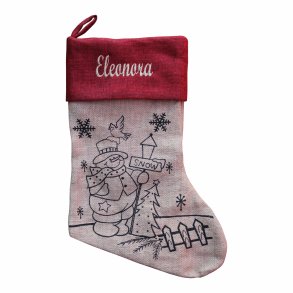 Julesok-Natur m/ snemand Frost-med/uden navn