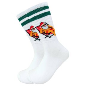 Dame bomuldstrmper med julemand, Str. 36-40