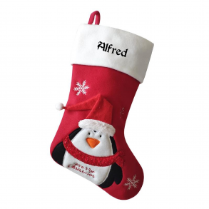 Julesok-Pingvin-Rd-med/uden navn