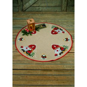 Broderikit - Juletrstppe - Nisser i sang - 120 cm