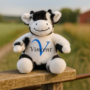 Personlig Ko bamse, Med navn
