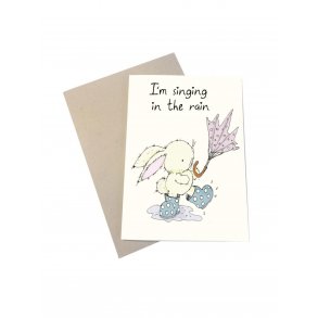 Tillykkekort - Singing in the rain