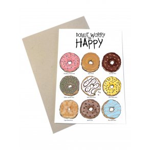 Tillykkekort - Donut Worry