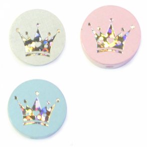 5 Stk. Trperler - Kroner slv - Lodret - Blandede