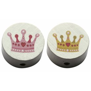 5 stk.  Trperler krone rund - Lodret - Blandet