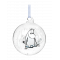 Mumitrolde julekugle med navn - Skitur - 9 cm