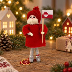 Nisse med Gr�nlandsk flag - 2026